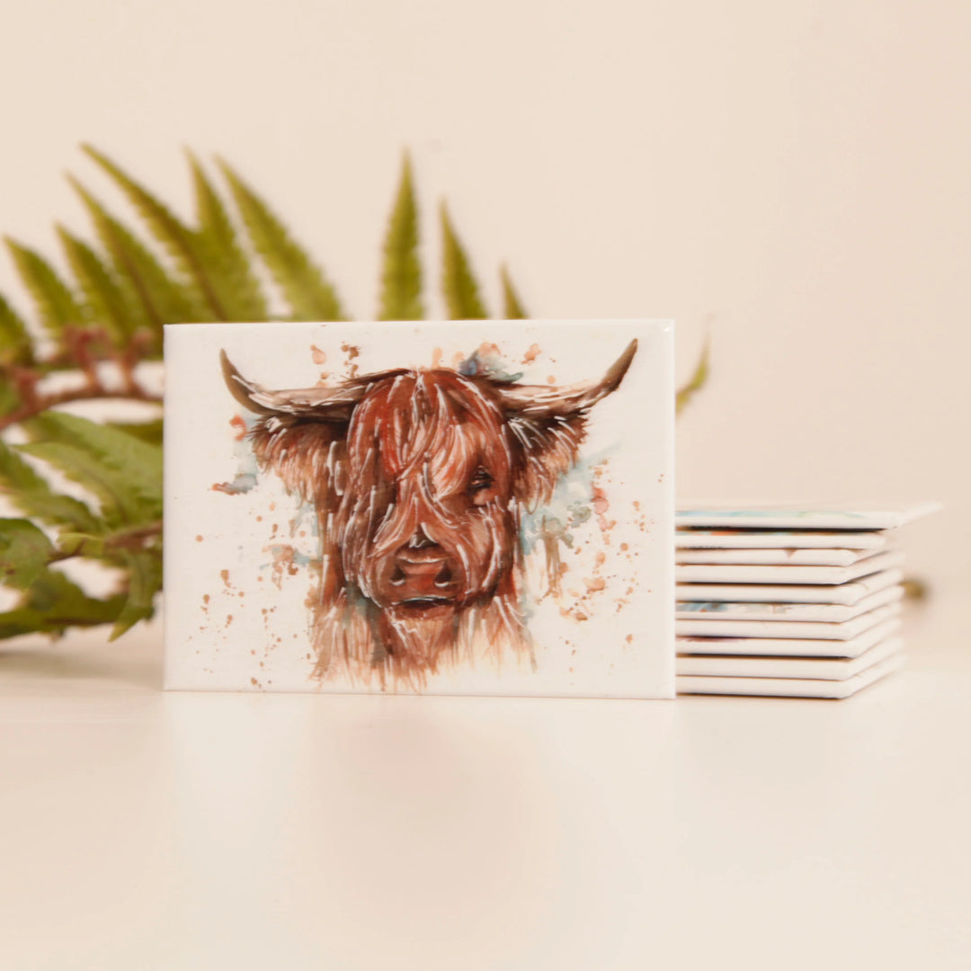 Hebrides Highland Cow Fridge Magnet