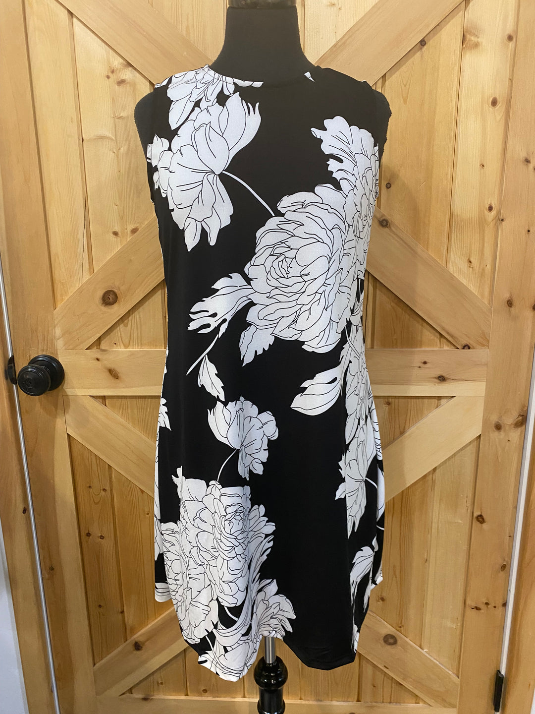 Sleeveless Flower Print Dress