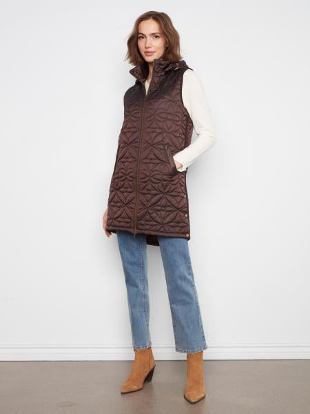 Sleeveless Long Puffer Vest