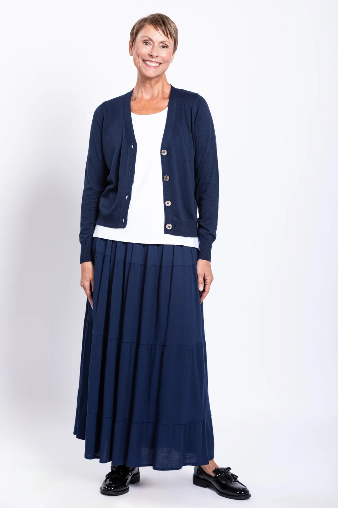Roma Indigo Bamboo Skirt