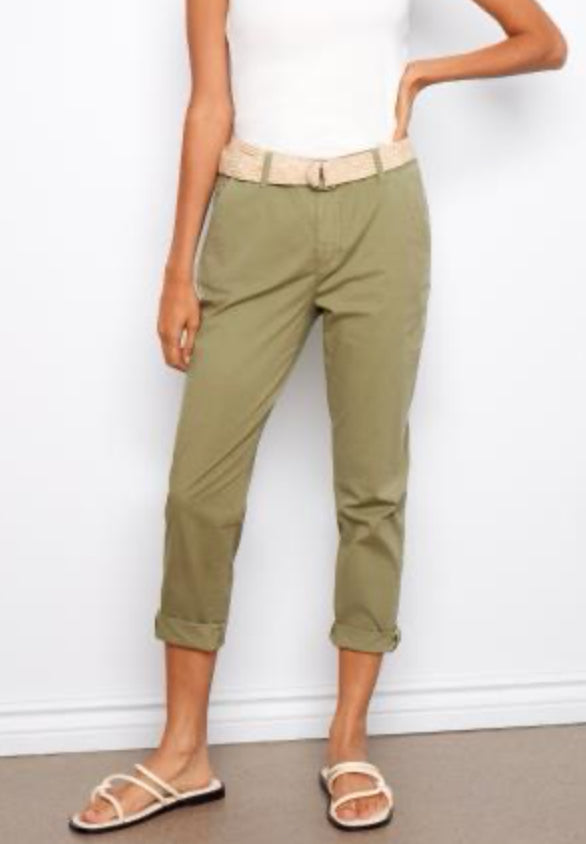 Stretch Twill Narrow Leg Pant W/Belt