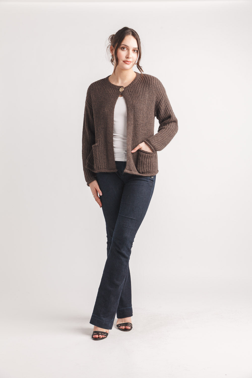 Knit Cardigan W/Button Detail