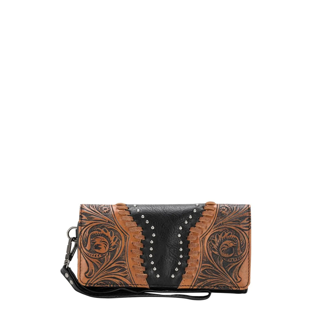 Vintage Floral Tooled Wallet