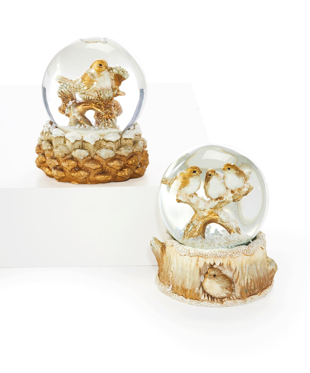 Gold Bird Water Globe