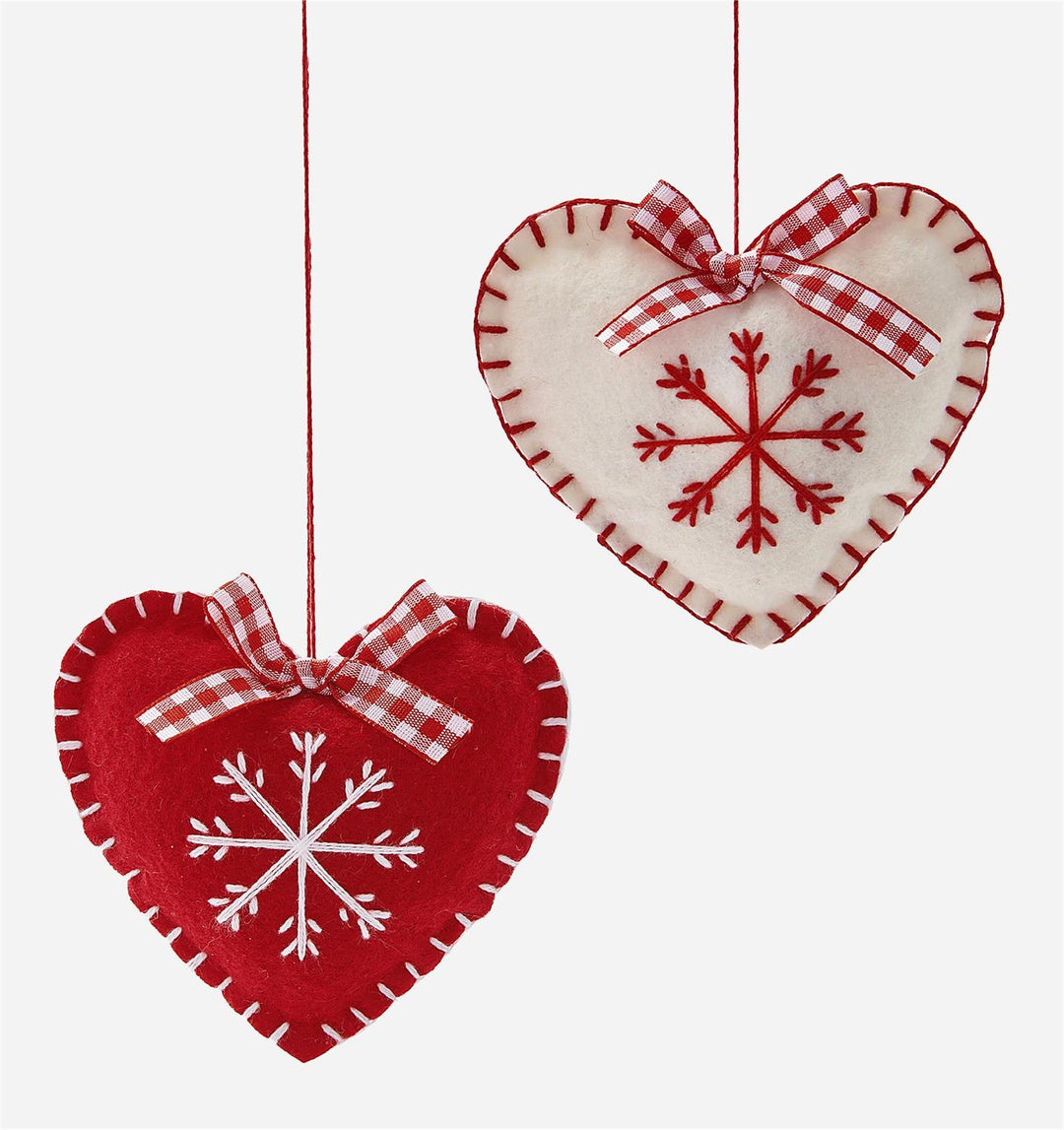 Christmas Felt Heart Ornament