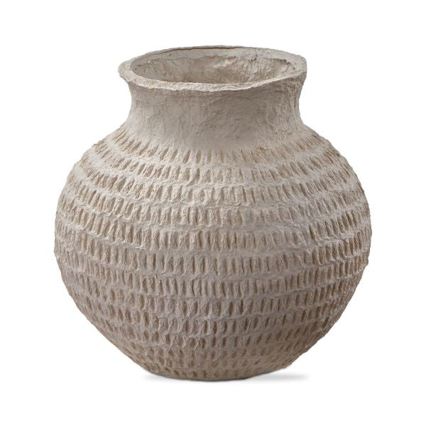 Paper Mache Light Grey Vase