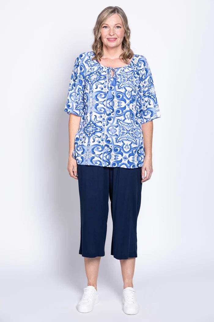 Luna Blue Swirl Top