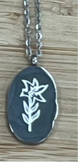 Silver Birth Flower Necklace