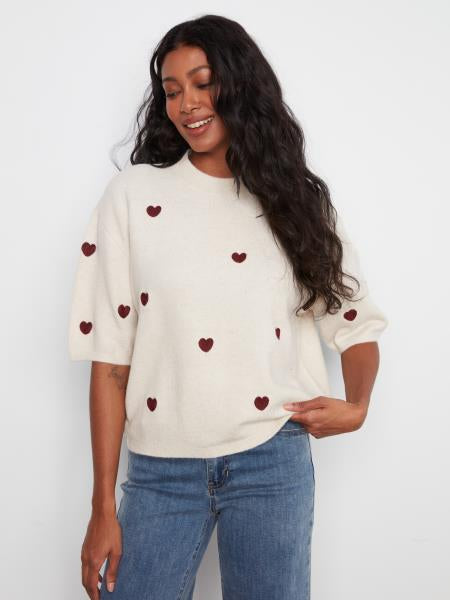 Elbow Sleeve Balloon Shape Sweater