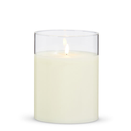 Clear Glass Pillar Candle