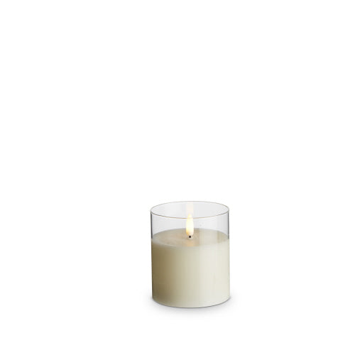 Clear Glass Pillar Candle