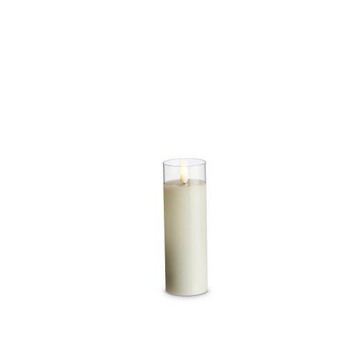 Clear Glass Pillar Candle