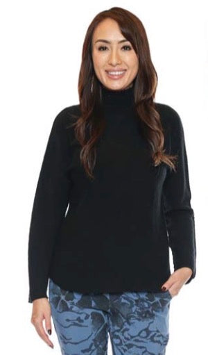 Mock Neck Long Sleeve Knit Sweater
