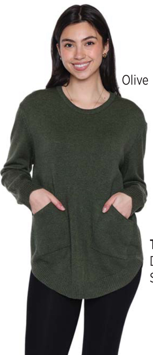 Knit Long Sleeve W/Front Pocket