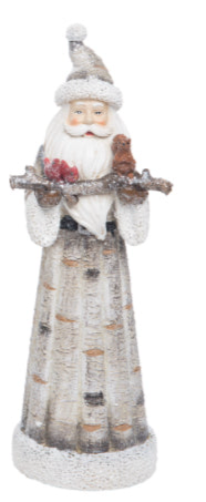 Resin Birch Santa Figurines