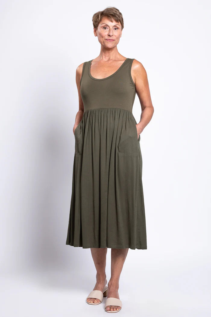 Paloma Khaki Bamboo Dress