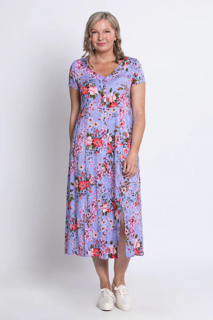 Morgan Red Rosebud Bamboo Dress
