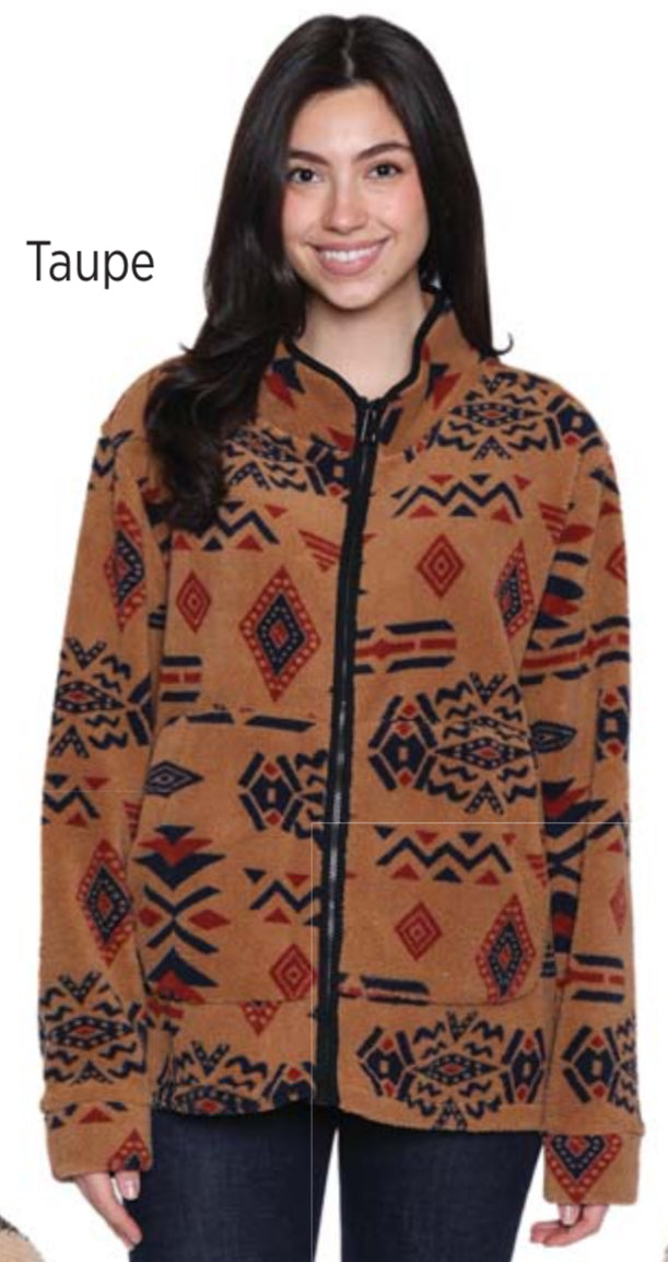 Aztec Sherpa Zip Up