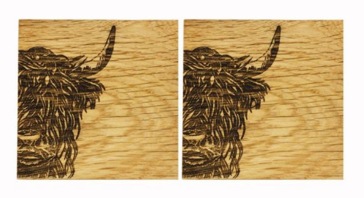 2 Oak Coasters