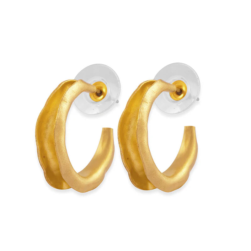 Golden Crescent Earrings