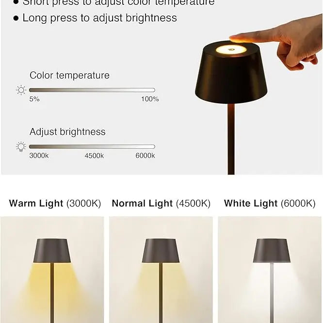 Cordless Rechargeable Bedside Lamp