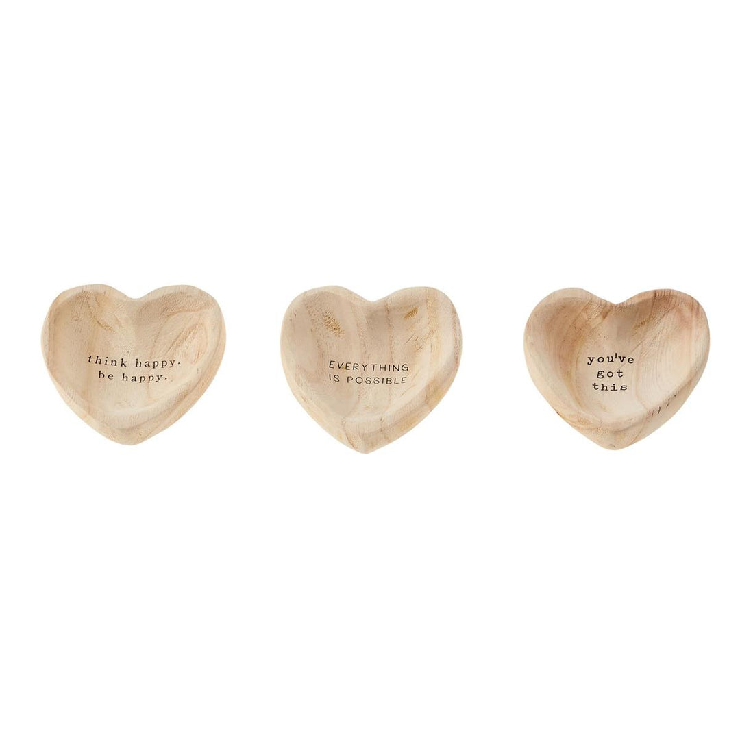 Wood Heart Trinket Tray