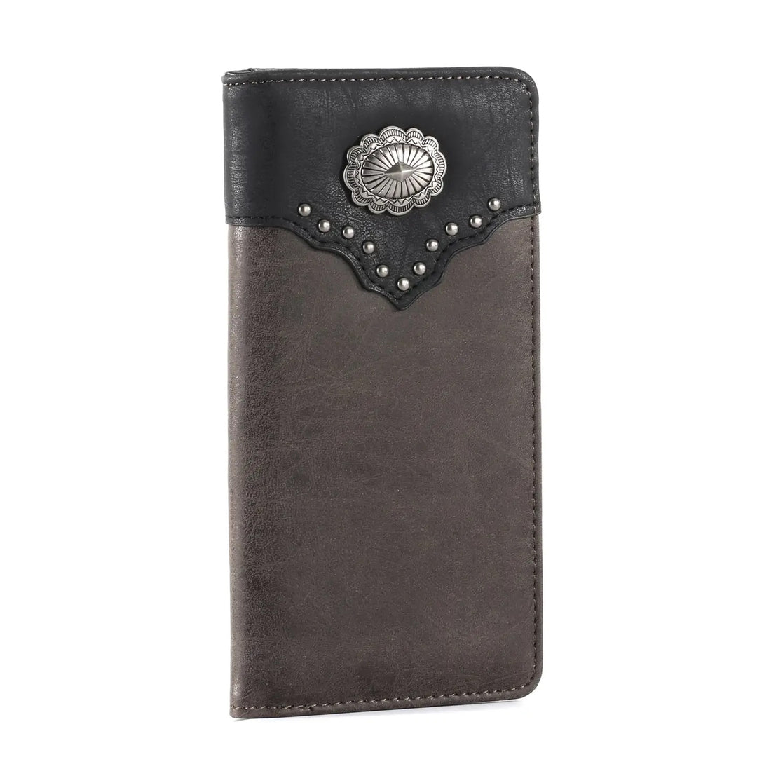 Men’s Bi-Fold Navajo Concho Leather Wallet