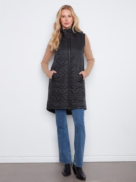 Sleeveless Long Puffer Vest