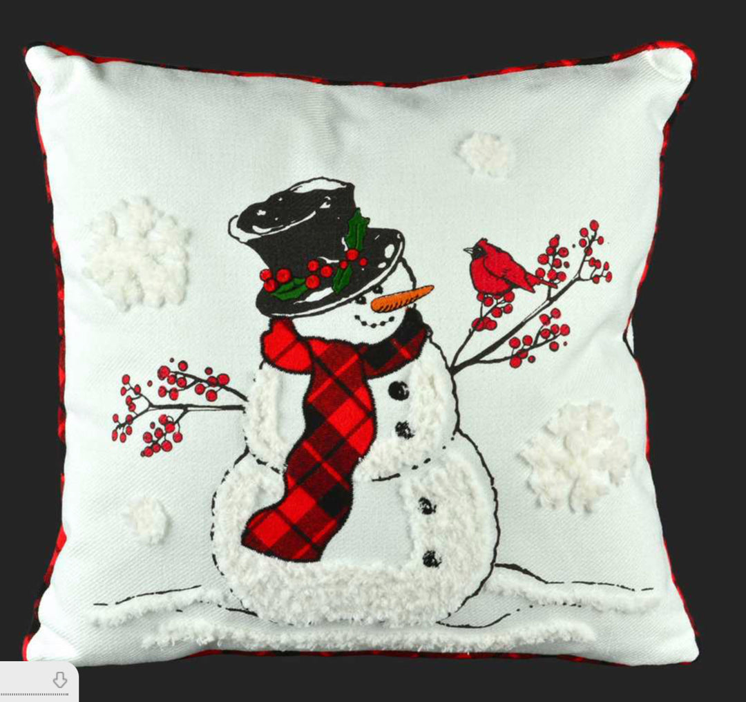 18X18 Snowman Pillow