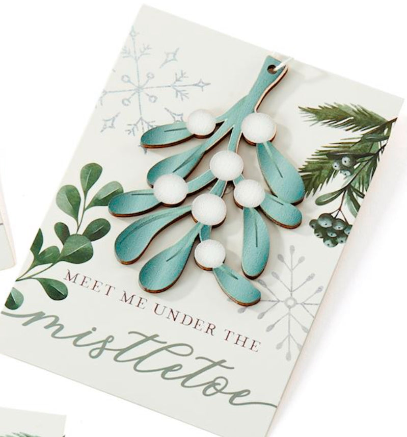 Mistletoe Card Ornament