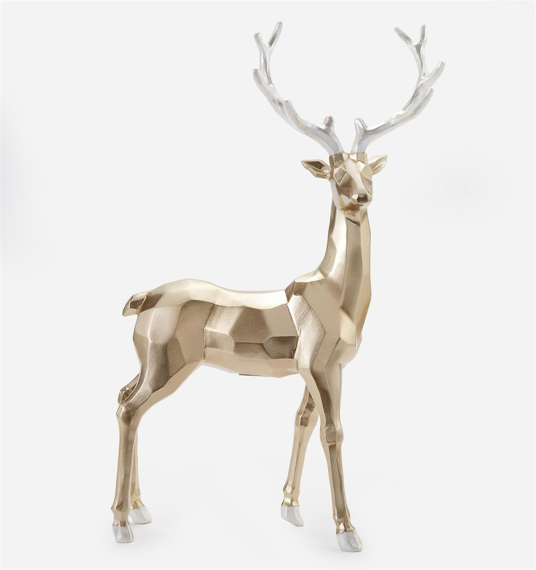 Champagne Standing Deer Figurine