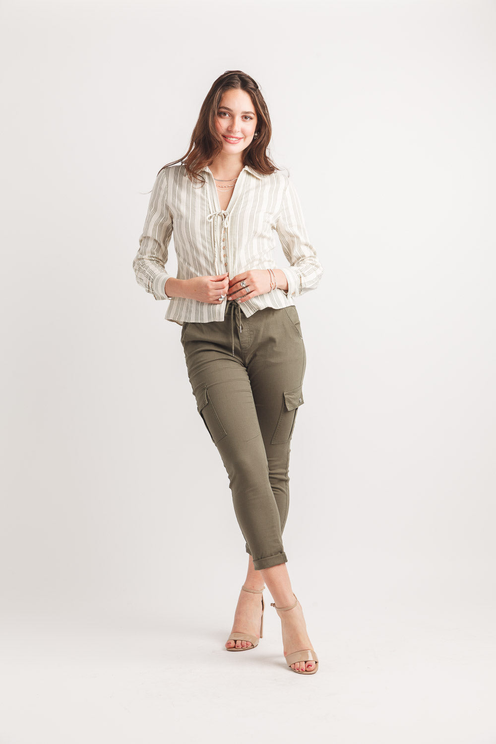 Cotton Blend Stretch Cargo Pant