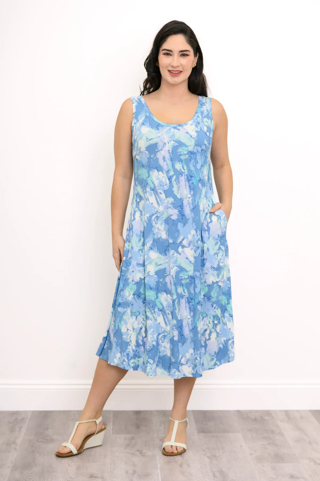 Evangelina Denim Clouds Bamboo Dress