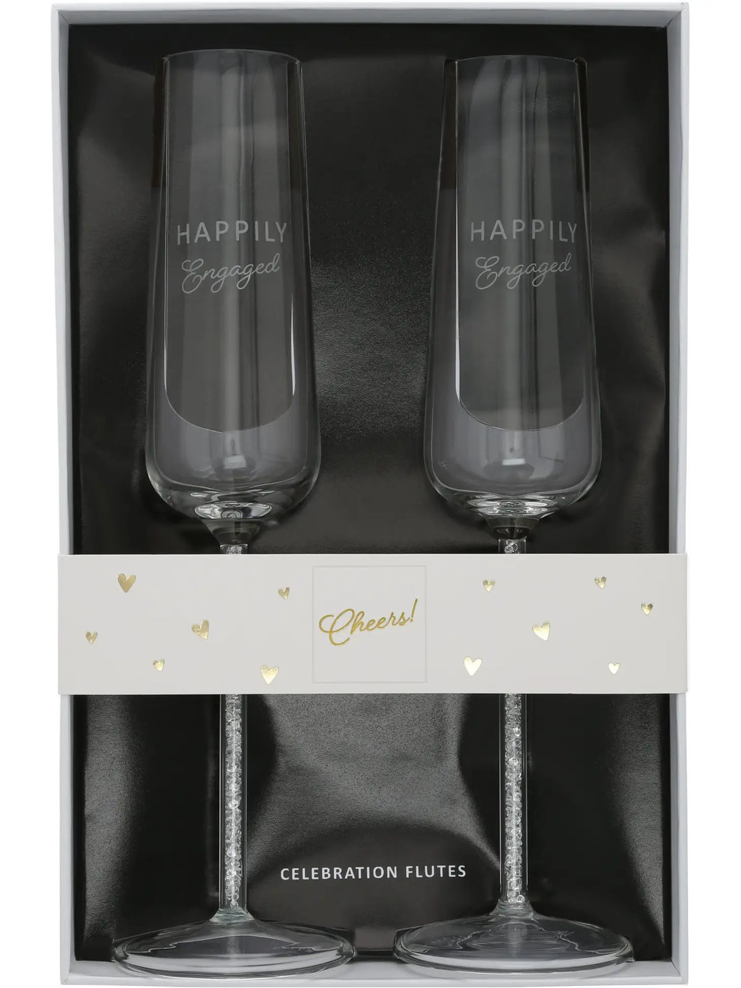 Engaged Gift Box 7oz Glass Flute Set