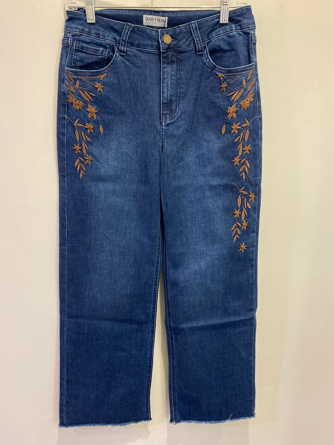 Denim Pant W/Gold Detail