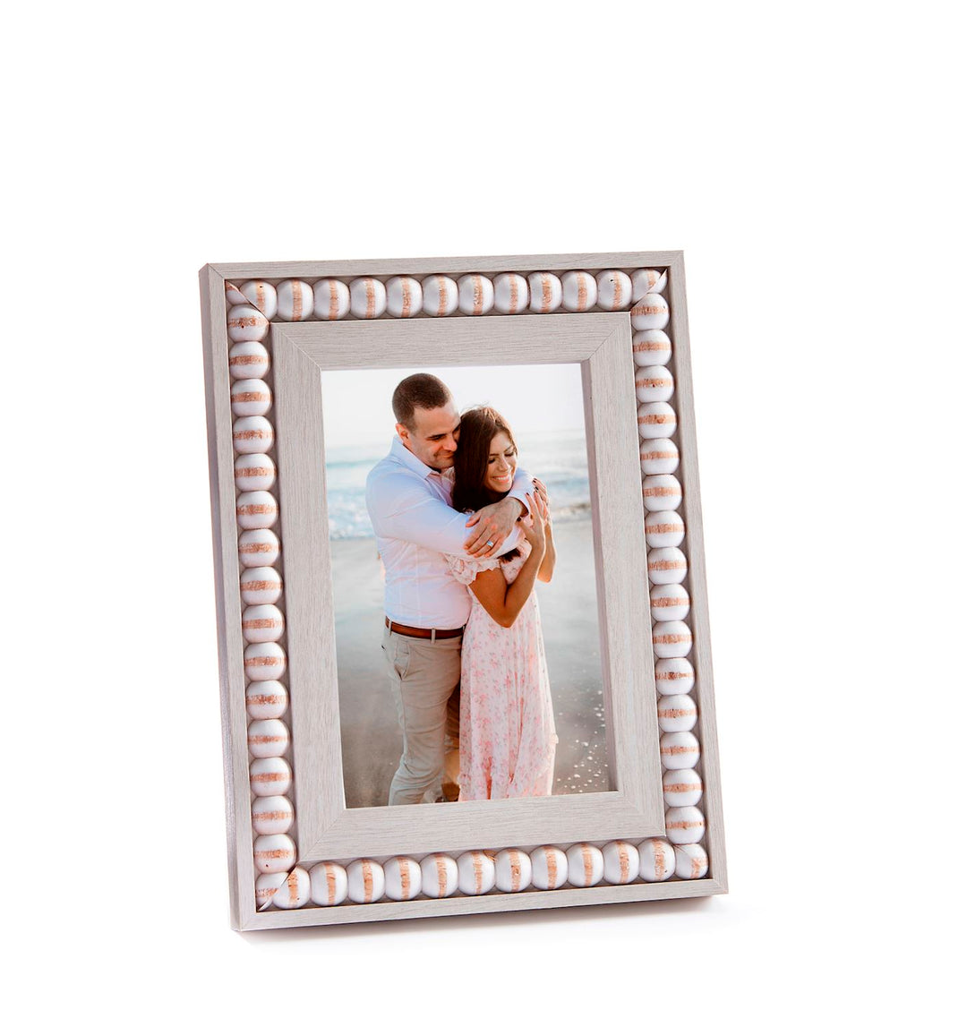 Beaded Wood Photo Frame