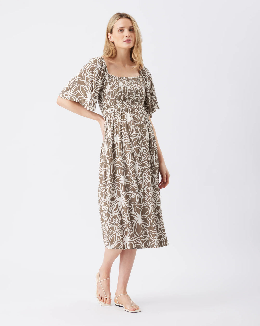 Alona Shirred Dress