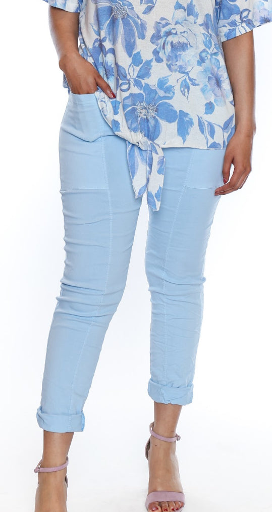 Basic Drawstring Large Pocket Pant