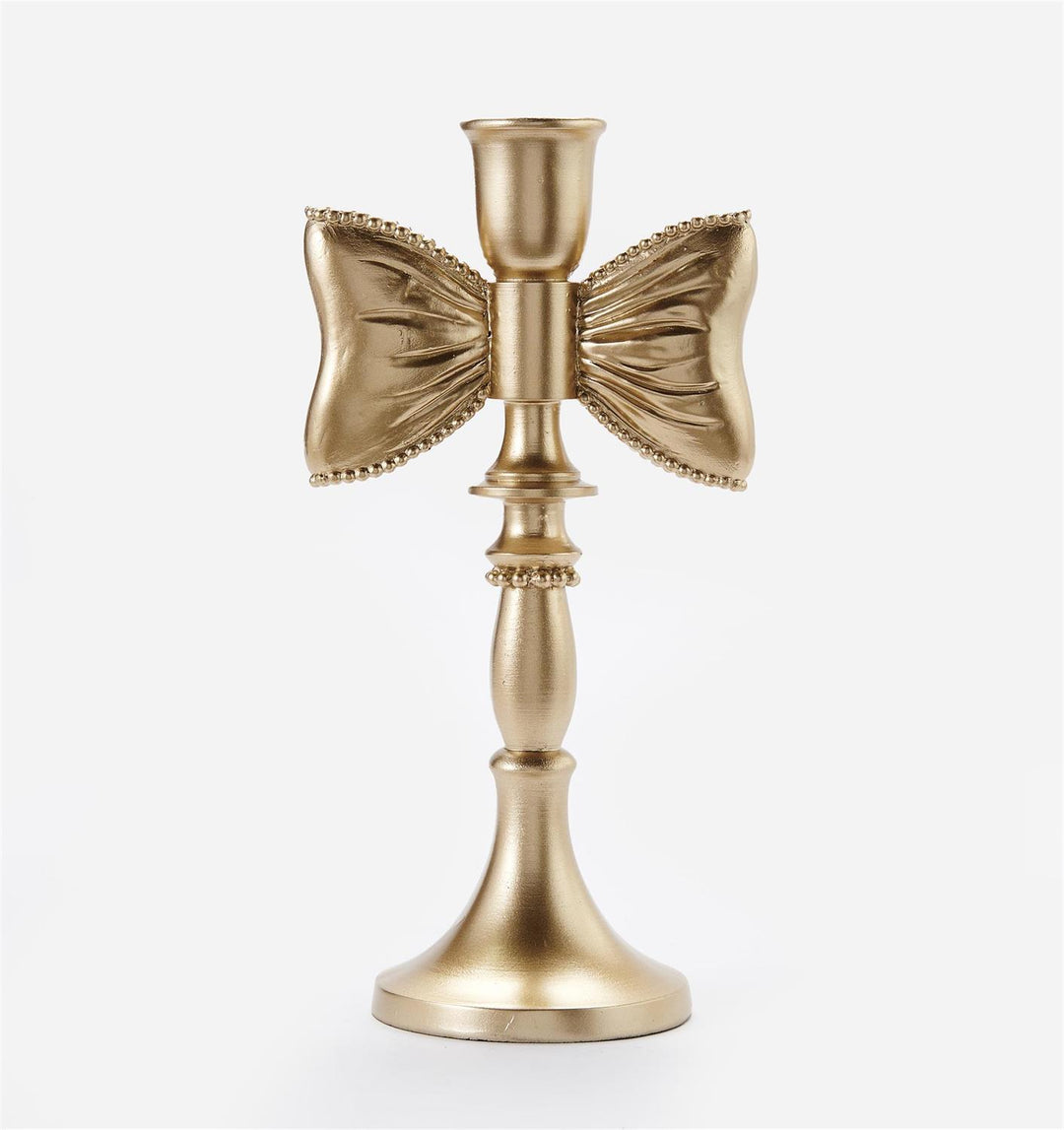 Gold Bow Taper Holder
