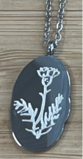 Silver Birth Flower Necklace