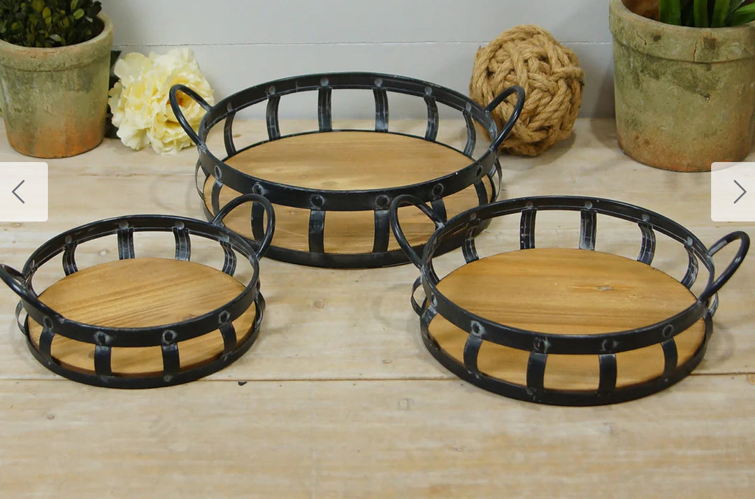 Wood & Metal Trays
