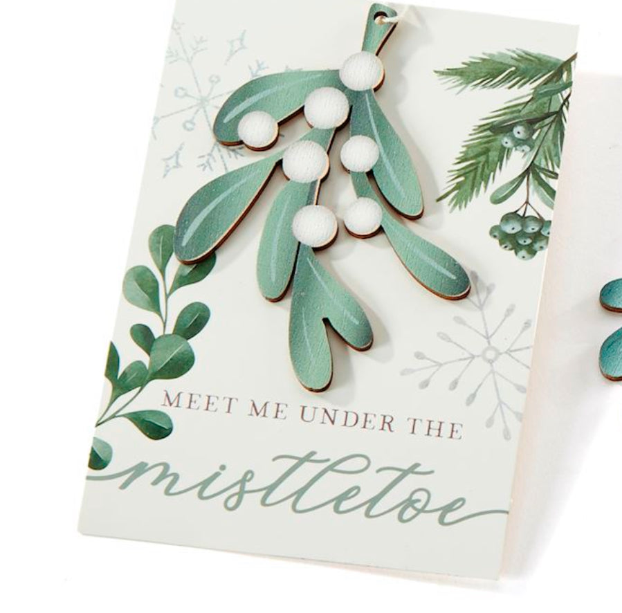 Mistletoe Card Ornament