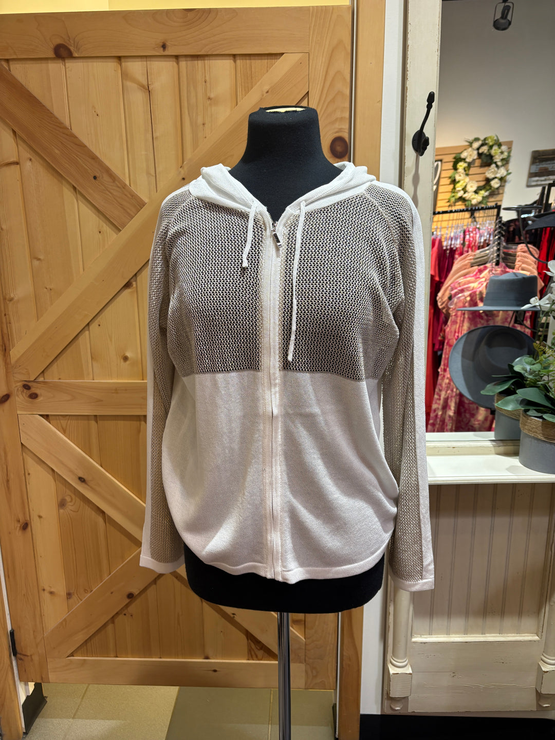 Zip Up Sparkle Sweater