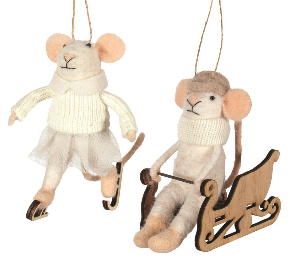 Outdoorsy Mouse Ornament