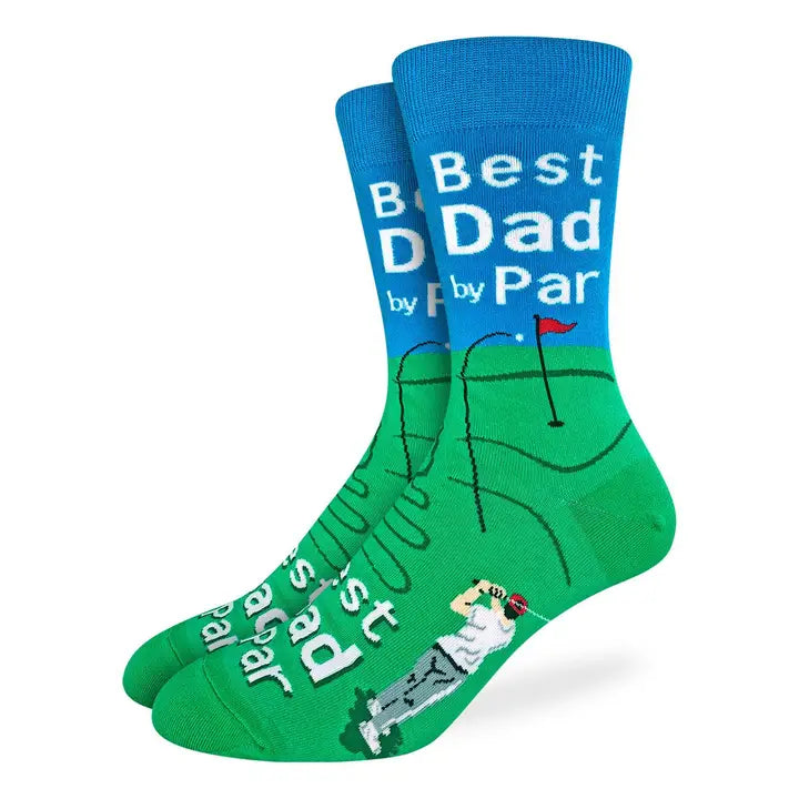 Men’s Best Dad By Par Socks (Big & Tall 13-17)