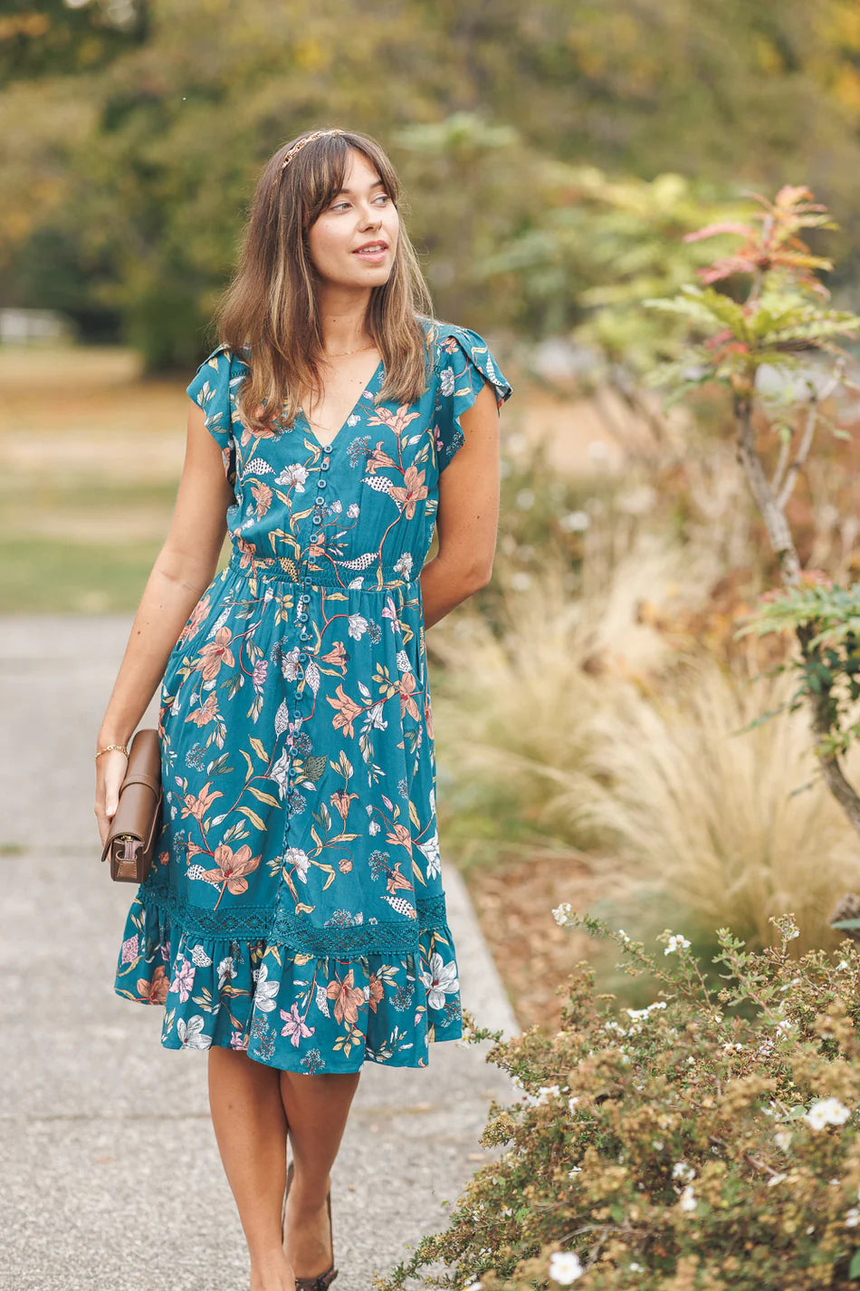 Short Sleeve Floral Dress