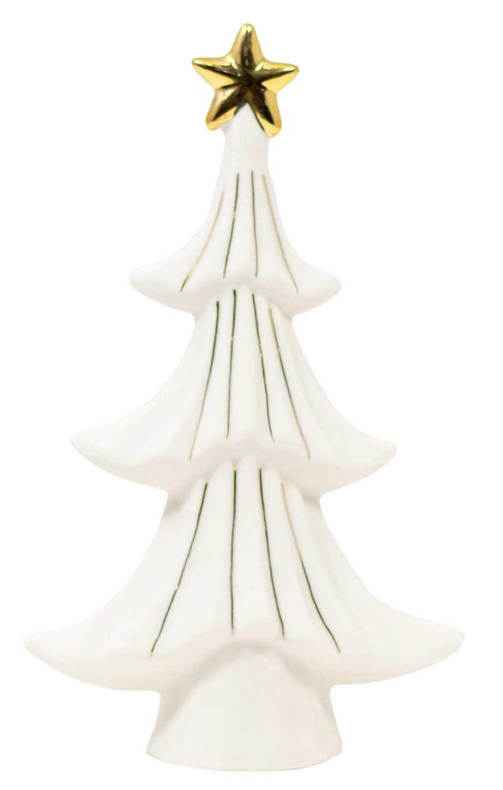 White W/Gold Accents Tree