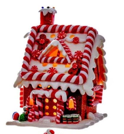 8” LED Gingerbread House