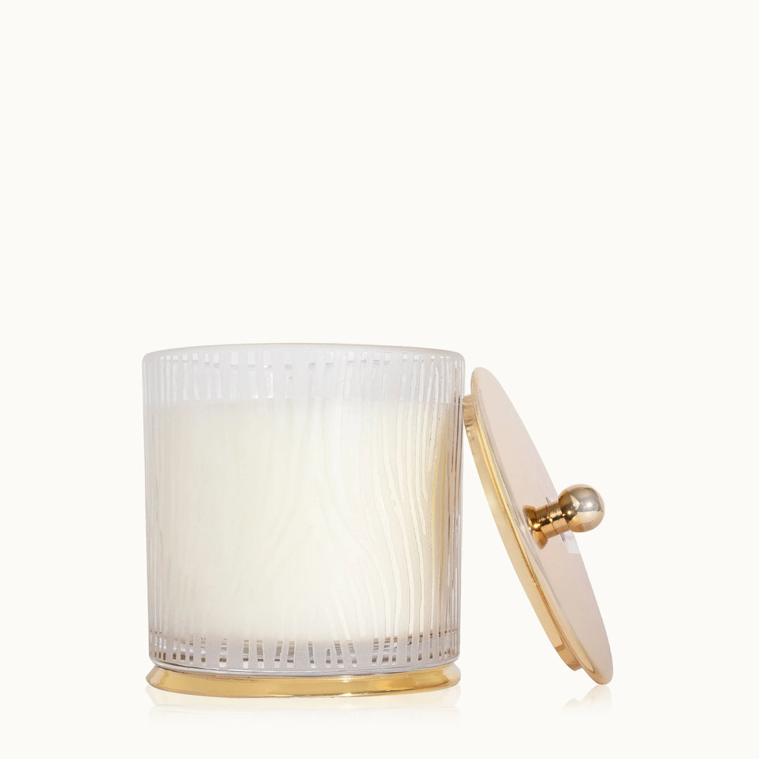 Fraiser Fir Glided Frosted Wood Grain Candle