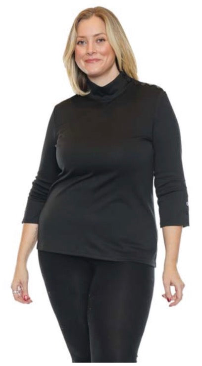 Collar & Button Detail Top